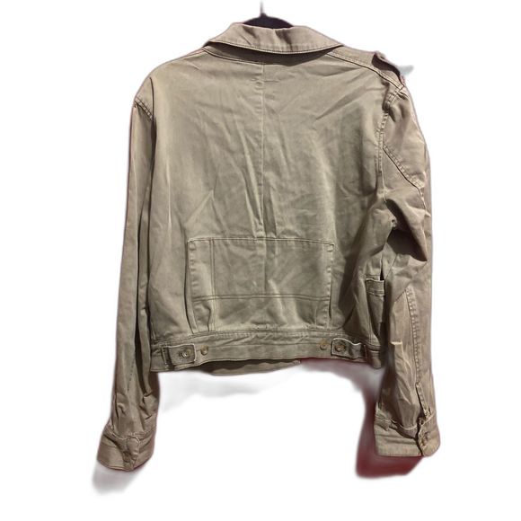 Hei Hei Anthropologie Cropped Military Utility Jacket Taupe Green Large - Picture 2 of 6
